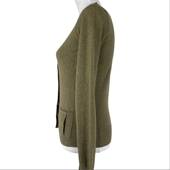 Kersh Women's Green Scoop Neck Designer Knit Cardigan‎ Sweater S/C33 - Picture 6 of 10